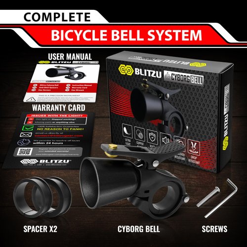 Bike Bell, Aluminum Alloy Classic Bicycle Bells for Adults Kids, 110 dB Loud Crisp Clear Ring Sound, Bike Horn Fit 22.2-31.8 mm Handlebar for Mountain Road Bike Scooter Ebike Black