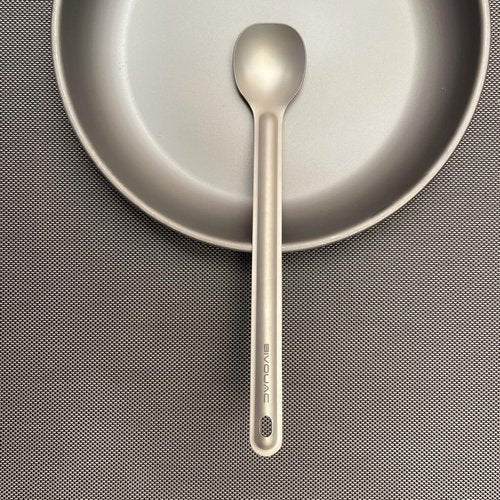 BIVOUAC Long Handle Stainless Steel 304 Spoon Spork Flatware Outdoor Camping Dinnerware Outdoor Camping Cutlery Set (LS2024001-Spoon)