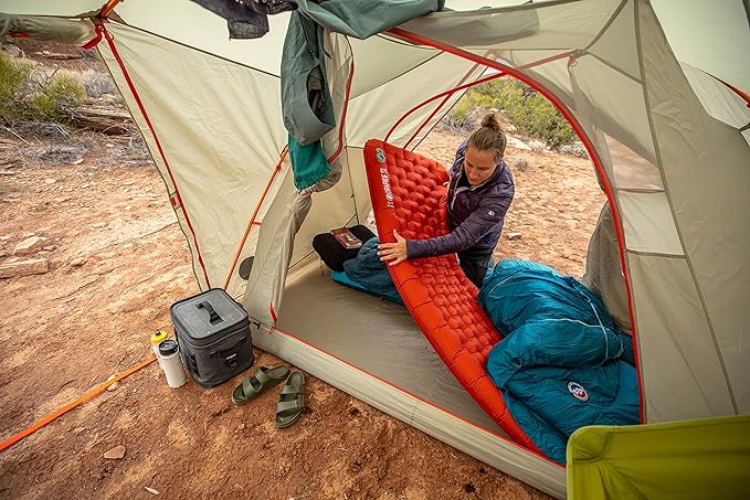 Big Agnes Rapide SL Insulated Sleeping Pad, Orange, Long (20X78)