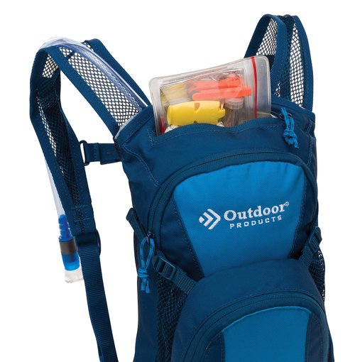 Outdoor Products Tadpole Hydration Pack (Black) (Violet Tulip) (Acid Lime) and (Black) (Bright Blue) Bundle