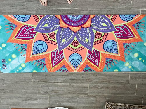 Yoga Mat with colorful Mandala Author´s Design PURA VIDA