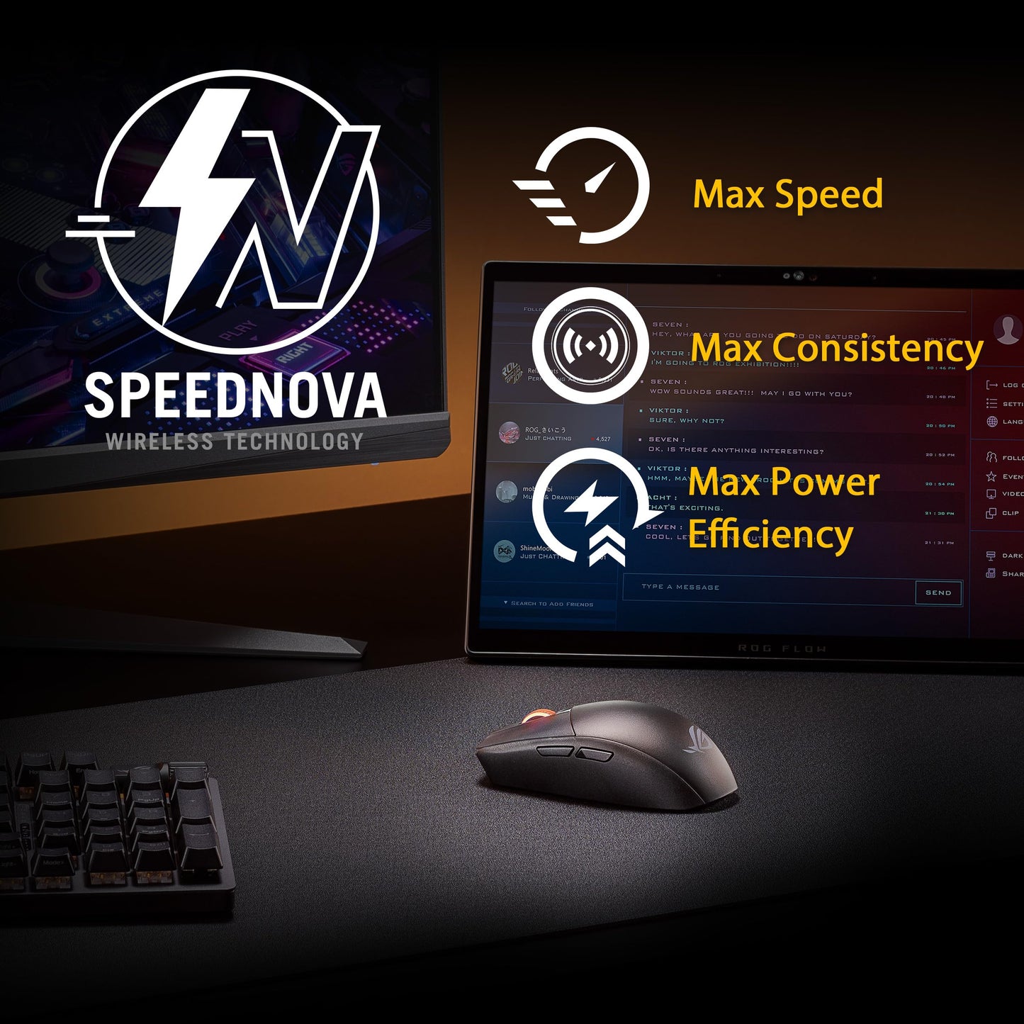 ASUS ROG Strix Impact III Wireless Gaming Mouse, 57 G Lightweight, 36K DPI Sensor, Bluetooth & 2,4GHz RF, ROG SpeedNova, Up to 618hrs Battery Life, Replaceable Switches, ROG Omni Receiver, Black