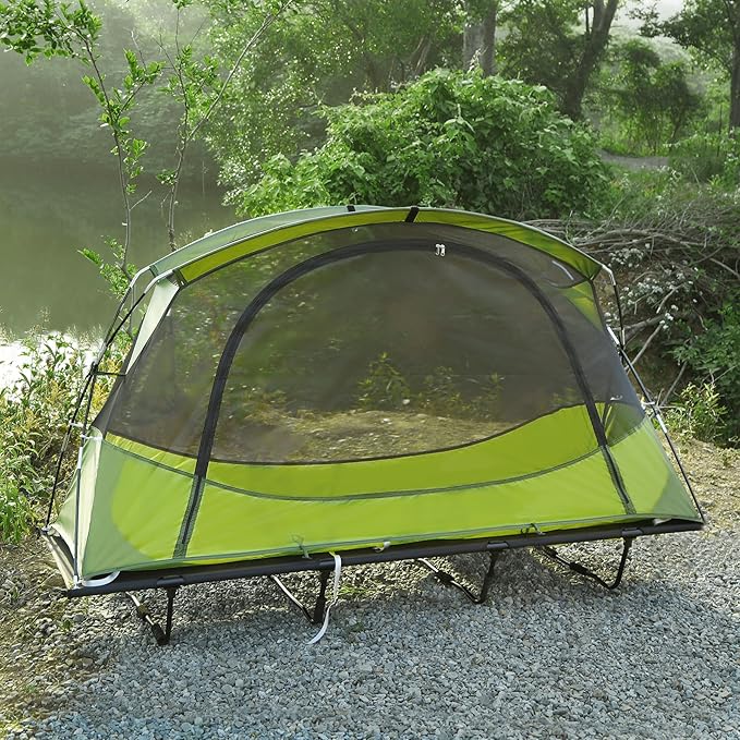 REDCAMP Multifuncational Cot Tent for 1 Person, Folding Camping Tent cot for Adult, Portable Elevated Tent Off The Ground Tent, 76x28x39.5in