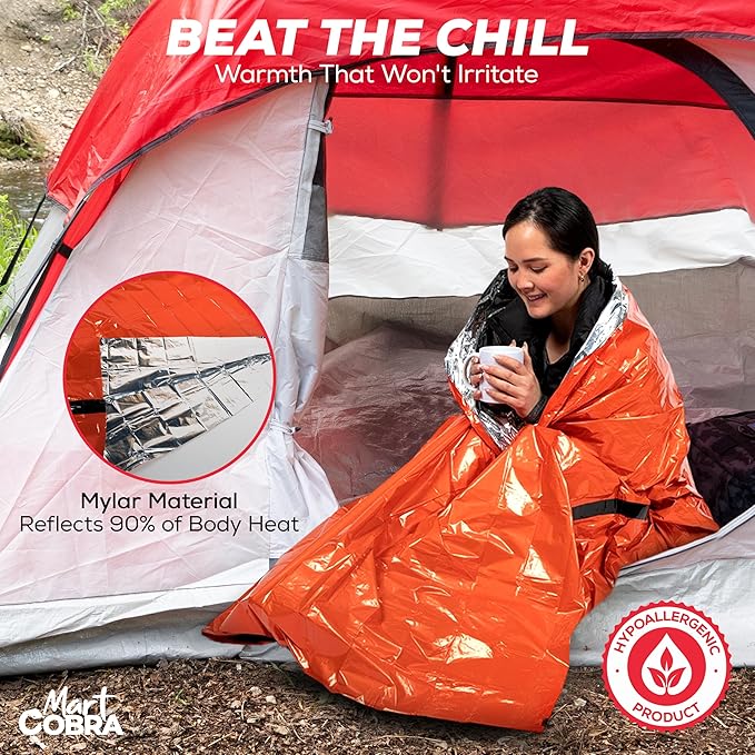 Emergency Sleeping Bag x3, Life Bivy Sack, Emergency Sleeping Bags for Survival Sleeping Bag, Tac Bivvy Bag, Portable Thermal Sleeping Bag, Emergency Blankets for Survival Bag, Sleep Survival Shelter