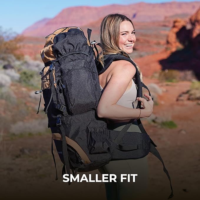 TETON 65L Scout Internal Frame Backpack for Hiking, Camping, Backpacking, Rain Cover Included