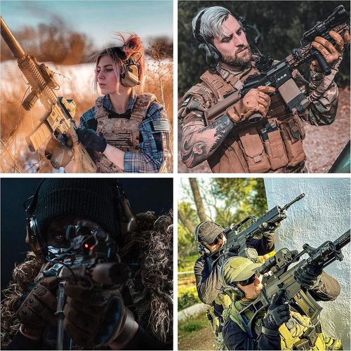 Electronic Shooting Earmuffs Ear Muffs Safety Tactical Gun Sound Amplification Hearing Protection NRR 22dB