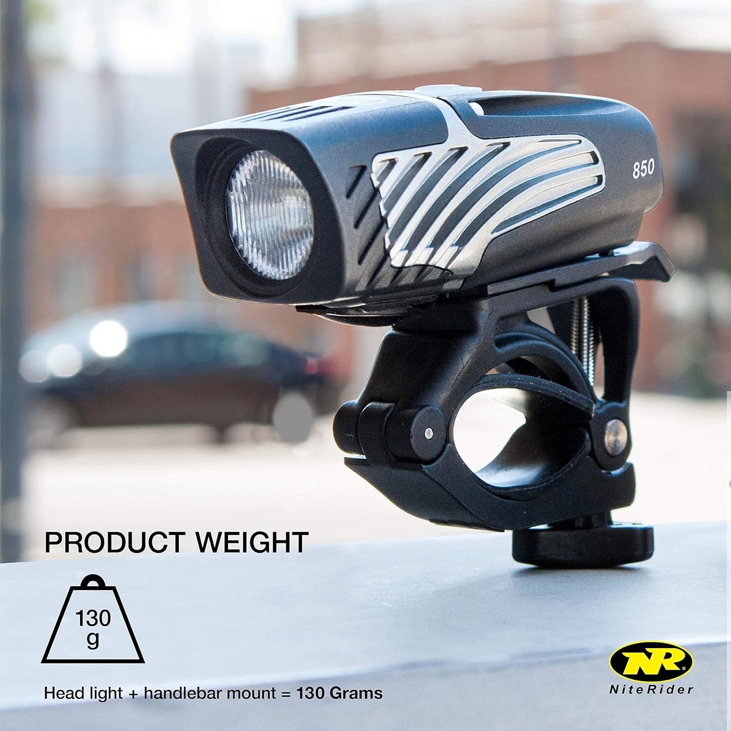 NiteRider Lumina Micro 850 Front Bike Light Sabre 80 Rear Bike Light Combo Pack- LED USB Rechargeable Bicycle Headlight Water Resistant Mountain Road City Commuting Cycling Safety Flashlight, Black