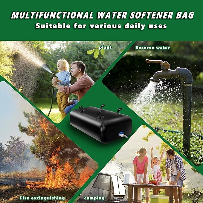 MXQMKL 330 L/87.1 gal Water Bladder Storage Containers, Foldable Portable Water Tank Large Capacity Soft Water Bag, Drought Resistance, Fire Prevention, Emergency Water