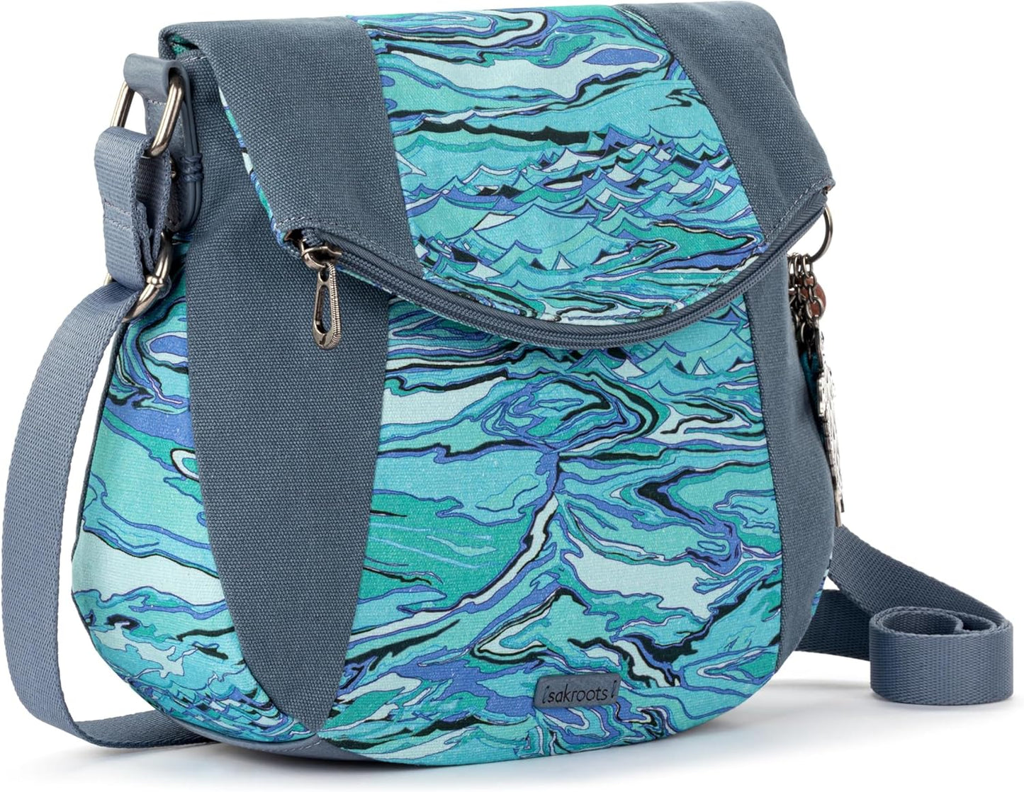 Sakroots Foldover Crossbody Purse - Women's Handbag For Everyday & Travel - Cross Body With Adjustable Shoulder Strap
