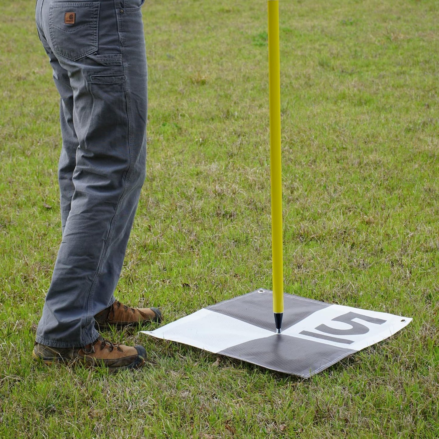 Sky High Bull's-Eye Drone Ground Control Point GCP - UAV Aerial Target for Mapping & Surveying (10 Pack) | Center Eyelet Numbered 0-9 (Black/White Markers) | Pix4D & DroneDeploy Compatible