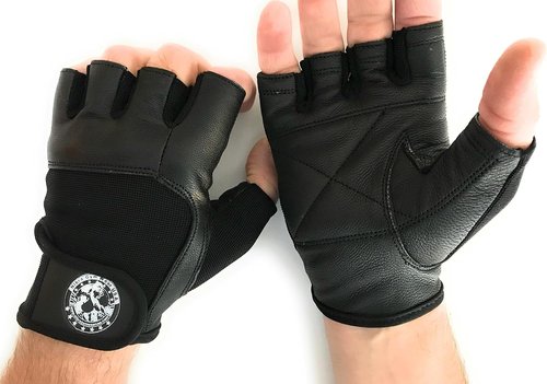 Gym Gloves Black with Wrist Closure for Man & Women, Padded Workout Crossfit, Weightlifting,Biking.