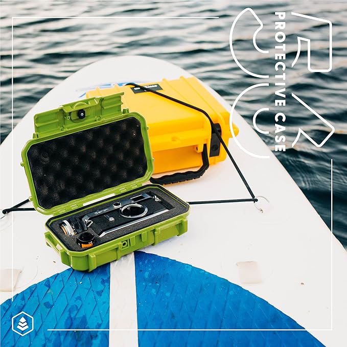 Evergreen 56 Waterproof Dry Box Protective Case with Pick & Pluck Foam - Travel Safe/Mil Spec/USA Made - for Cameras, Phones, Camping, Fishing, Hiking, Water Sports, Knives, Survival (Red)