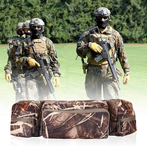 Camo Hunting Fanny Pack Military Waist Bag Hip Belt Bumbag Pouch for Hiking Climbing Outdoor