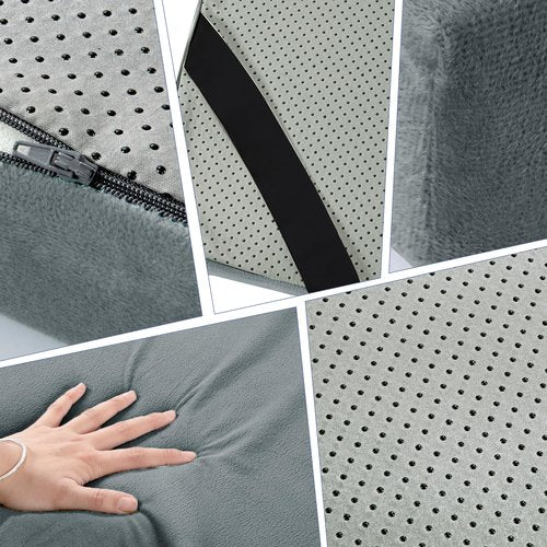 BALAPET Memory Foam Camping Mattress for Outdoor Sleeping, Porable 3" Thickness Roll Up Camping Mattress Pad Mat for Travel Truck Bed Tent (Light Grey, Single-75"x30"x3")