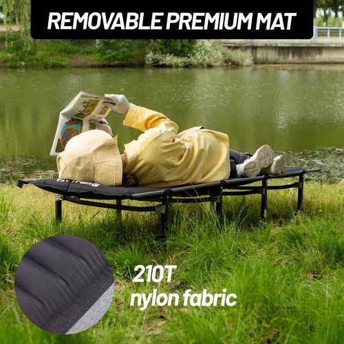喜马拉雅 Portable Outdoor Camping Bed，Low Camping Cot with Support, Heavy Duty Tent Sleeping Air Bed, Oxford Camp Cots with Pilllow Mattress Bag (High Bed)