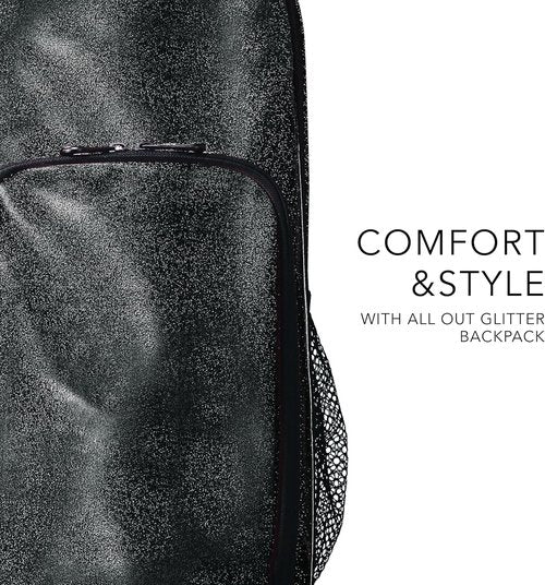 Augusta Sportswear Backpack, Black Glitter/Black, One Size