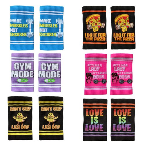 Don't Skip Leg Day Wrist Sweat Bands for Cross Training, Tennis & Functional Training - Skin Protection & Moisture-Wicking - Perfect for Barbell Workouts, High-Intensity Workouts, Gym, Weightlifting