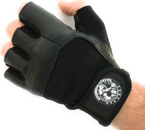 Gym Gloves Black with Wrist Closure for Man & Women, Padded Workout Crossfit, Weightlifting,Biking.