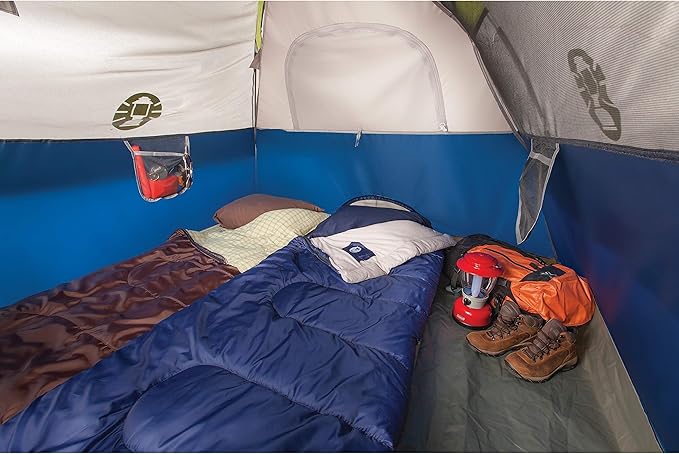 Coleman Sundome 6-Person Tent with Rainfly, Weatherproof Tent Sets Up in 10 Mins