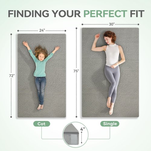 Sinweek 4 Inch Thick Memory Foam Camping Mattress CertiPUR-US Waterproof Portable Roll Up Mattress for Adults Single Mattress Car Van Sleeping Mat Pad with Carrying Bag