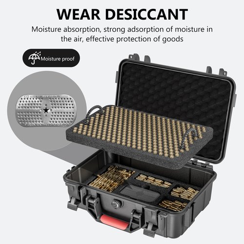Kinghardcase 600-700 Round 9mm Ammo Storage Case - Travel Safe/Mil Spec/Waterproof Ammo Box Fits 9x19mm Parabellum/9mm Luger, 380ACP, 38 S&W, 356 TS&W,7.63mm Mannlicher,8mm Steyr,.357SIG