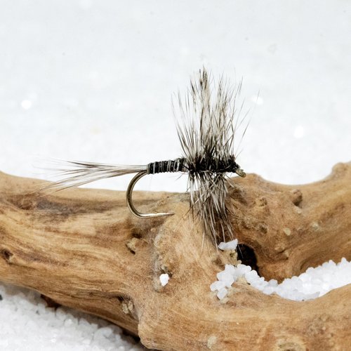 Mosquito Dry Fly Classic Trout Dry Fly Fishing Flies - Set of 12 Flies Size 12, 14, 16, 18