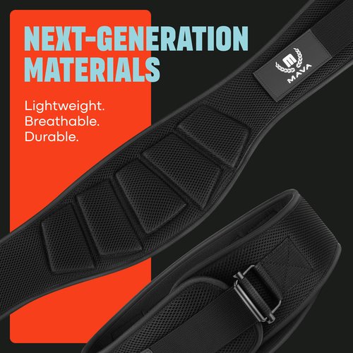 NEW - Mava Sports Weightlifting Belt for Men and Women, Weight Belt with Chain for Pullup, Gym Lifting Belt for Powerlifting, Squat, Bodybuilding, Heavy Duty Steel, Workout Belt with Comfortable Support