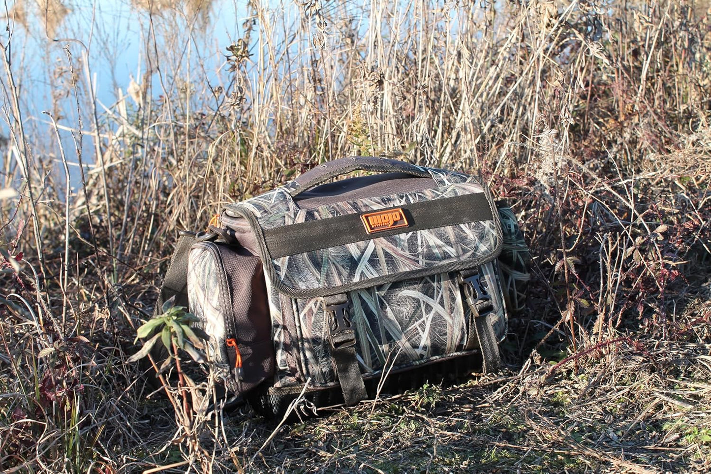 MOJO Outdoors Timber and Blind Bag Duck Hunting Duffle, Mossy Oak Blades Camo Duffle Bag