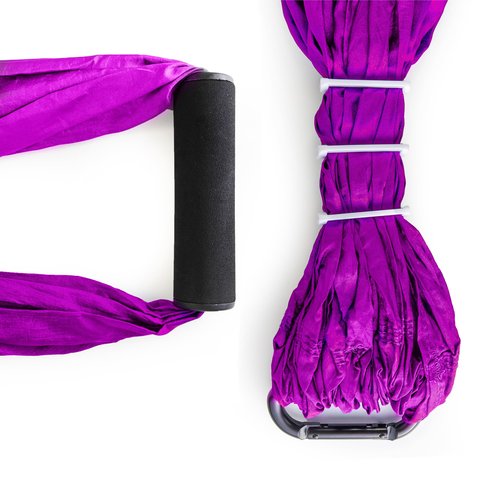Core X - Heavy Duty & UV Protected Fabric Aerial Yoga Swing Workout Equipment for Strength & Balance - Home Gym Yoga Swing Set with Extra Long Daisy Chains for the Outdoors