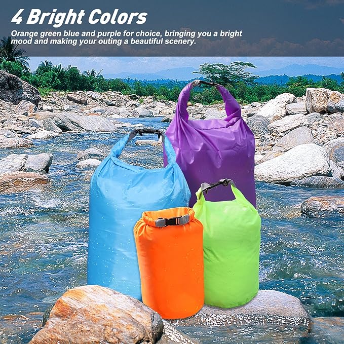 R2Depot Waterproof Dry Bag, 5L/10L/20L/40L/70L Dry Storage Bag for Kayaking, Gym, Hiking, Swimming (Blue, 40L)