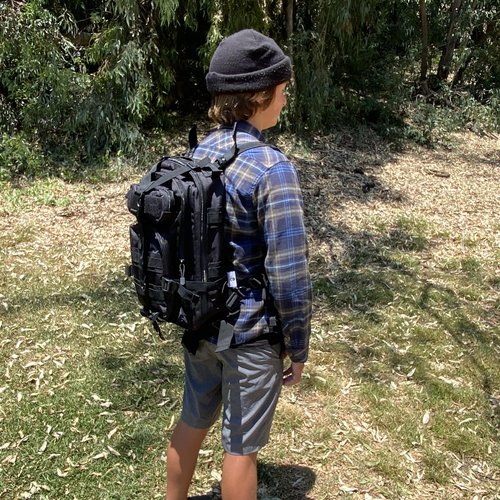 Gorilla Paks 30L Black Tactical Backpack - MOLLE Military Bug Out Bag, Small Survival Rucksack & EDC Daypack for Hunting, Hiking, Camping, Travel - Outdoor Gear for Men & Women