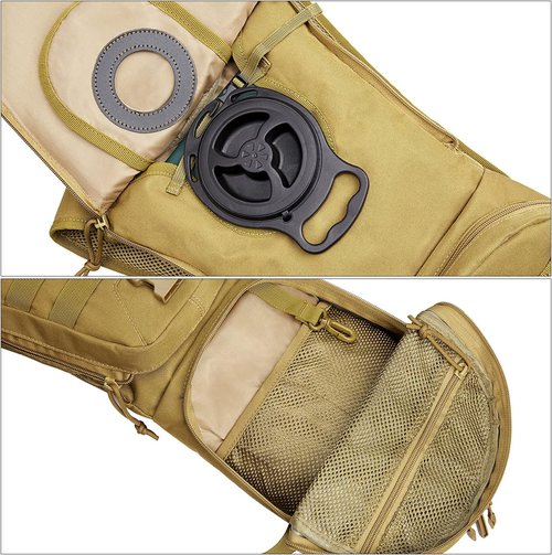 G4Free Military Tactical Hydration Pack Water Backpack with 3L Upgraded Bladder for Hiking Running Cycling