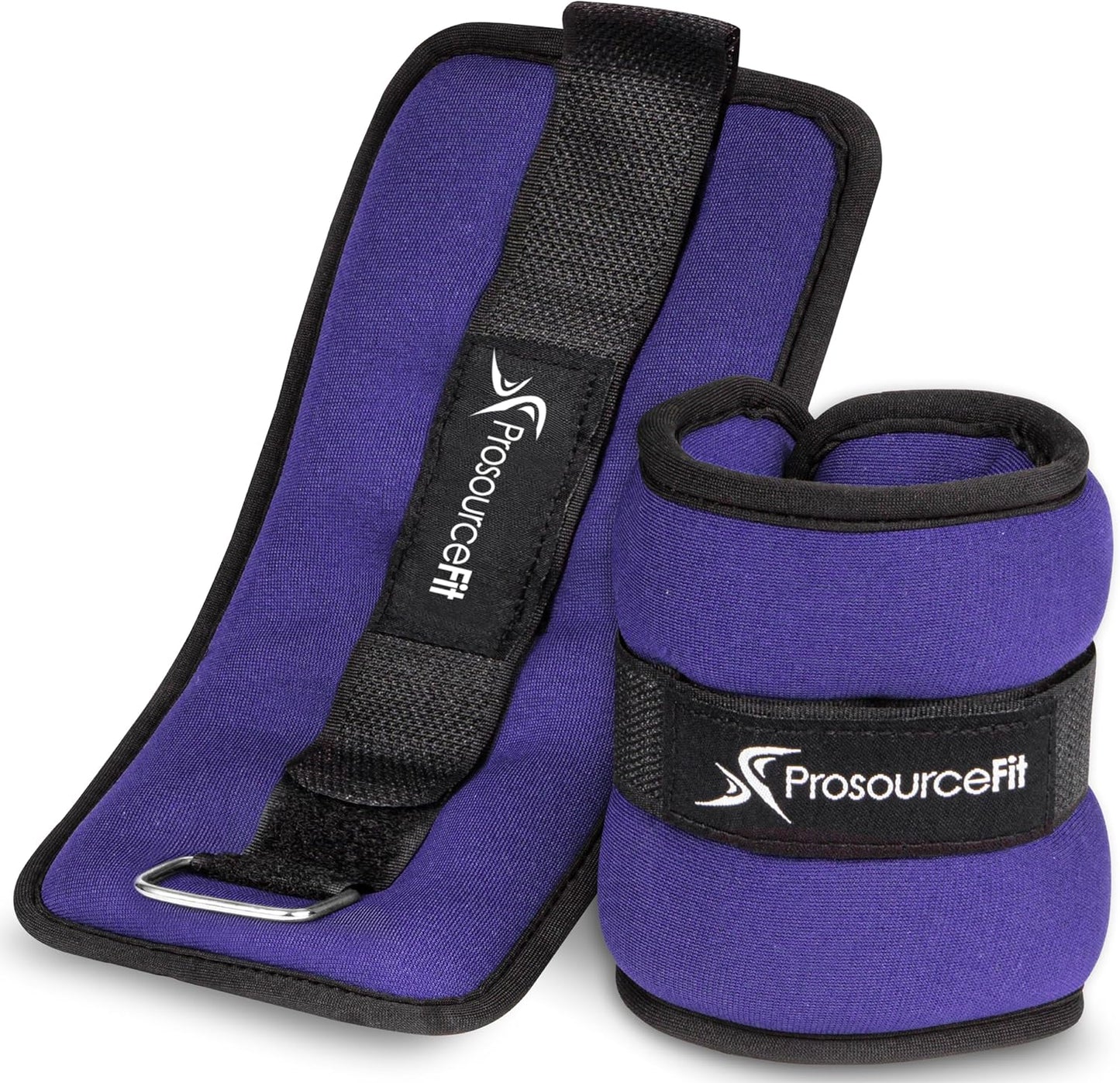 ProsourceFit Ankle/Wrist and Arm/Leg Weights Set of 2, Adjustable Strap 1 lb-5 lb, Adjustable Weight 15 lb, 10 lb, 7 lb for Men and Women