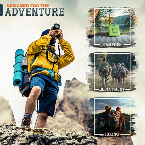 TrailNeck 1.0 camping pillow-Compact, portable, packable, camping essentials, outdoor gear, hiking, backpacking, deployments, beach, car, plane travel pillow. Firm pillows for multi-position sleepers.