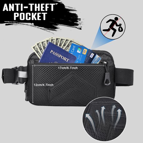 DEYACE Fanny Packs, Adjustable Waist Pack with Pistol Holder, Concealed Carry Bag for Women and Men, CCW, EDC, Travel, Work, Outdoor