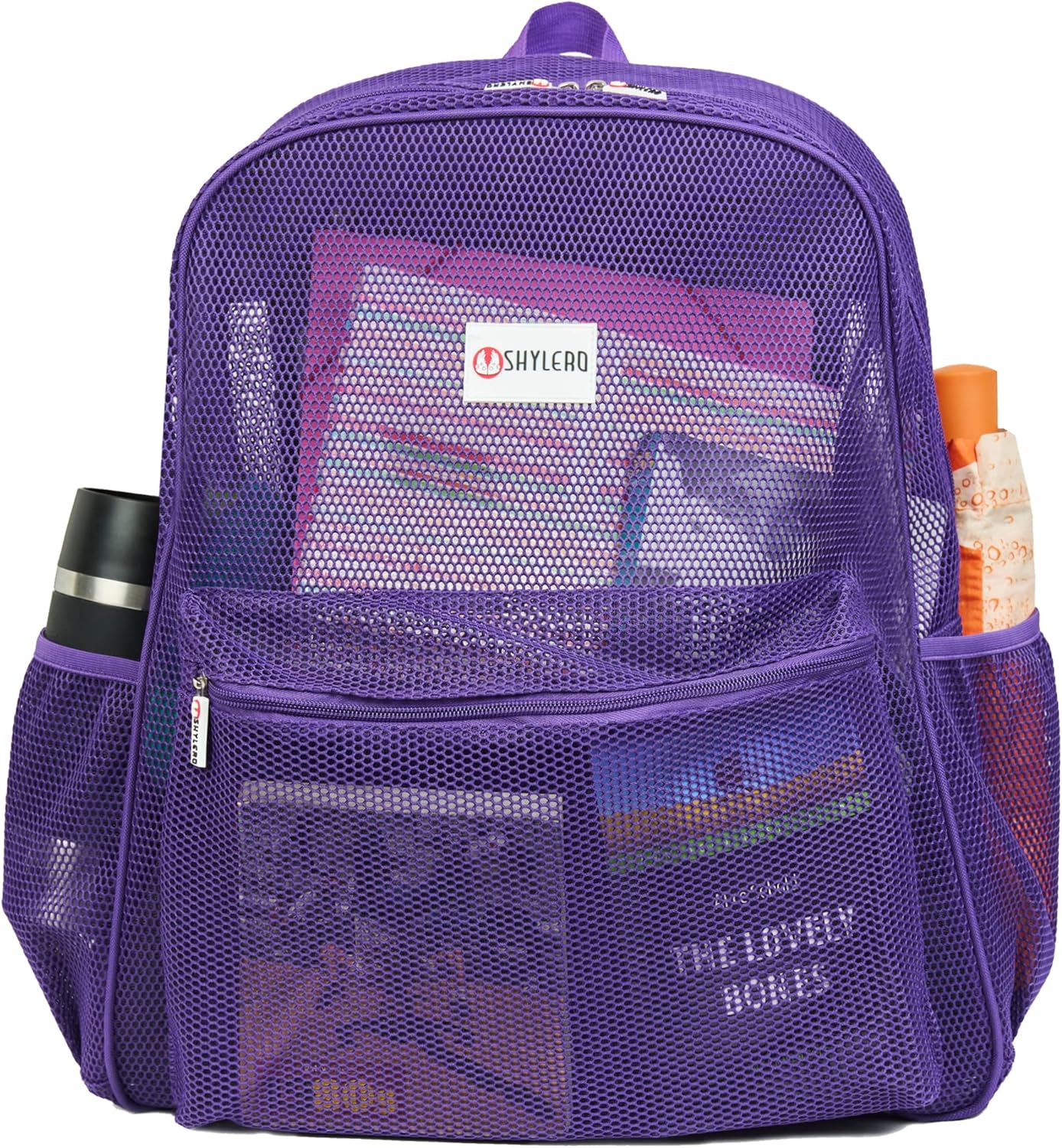 SHYLERO Mesh Backpack XXL (36L) - Lightweight Heavy-Duty Clear Backpack Made of Reinforced 3D Mesh - H19.6 xW15 xD7