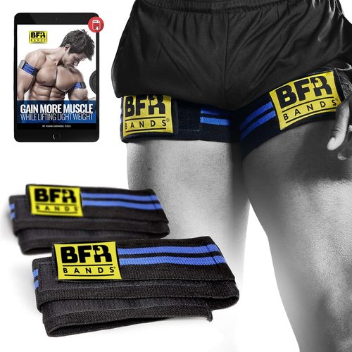 Blood Flow Restriction Bands - 2 Pack for Legs, Booty & Glutes, 3-Inch Wide Straps - DoubleWrap Occlusion Bands for Gym & Weight Lifting to Increase Muscle Mass in Women & Men