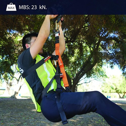 Fusion Climb Chest Harness Stika - (5,000 LBS Rated) Heavy Duty Chest Harness for Hiking, Tree Climbing, Ziplining, Rock Climbing, Rappelling