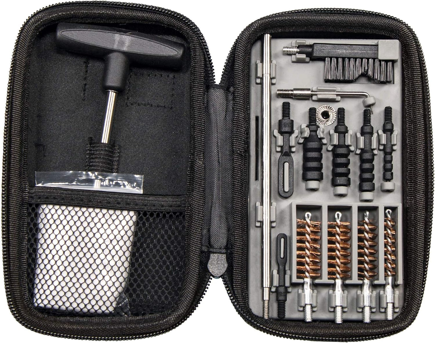 Tipton Compact Pistol Cleaning Kit for 9mm, 10mm, .22, .357, .38, .40 and .45 Caliber Handguns with Storage Case