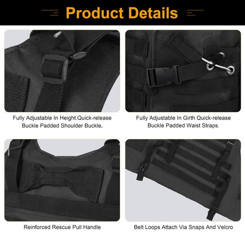 Ouraqto Tactical Vest Set for Men Airsoft Paintball Vest Airsoft Gear and Equipment with Hat,Glove,Visor,Goggles（Black）