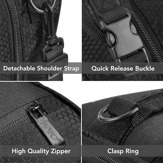 Expandable Insulated Lunch Bag, Leakproof Flat Lunch Cooler Tote with Shoulder Strap for Men and Women, Suitable for Work & Office by Tirrinia, Black