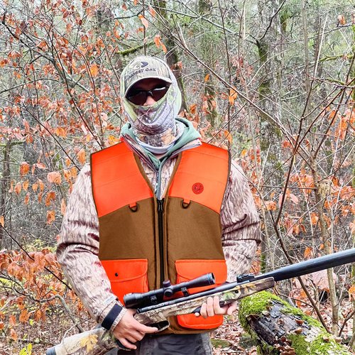 TKLoop Upland Hunting Vest with Multi Pockets Brown/Orange Upland Game Field Bird Hunting Vest