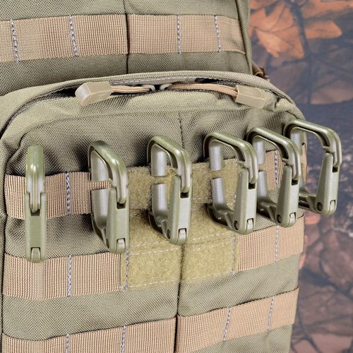 BOOSTEADY Multipurpose D-Ring Locking Hanging Hook Tactical Link Snap Keychain for Molle Webbing with Zippered Pouch