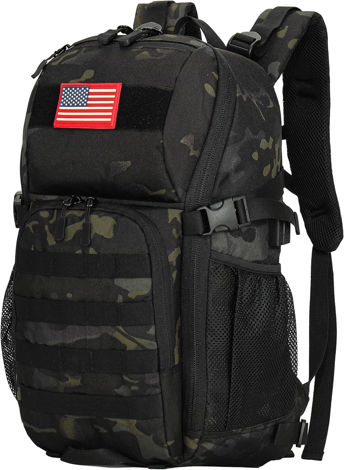 outdoor plus Camo Backpack,Military Boys Backpacks for School,40L Army Bookbag with USB Charging Port Waterproof