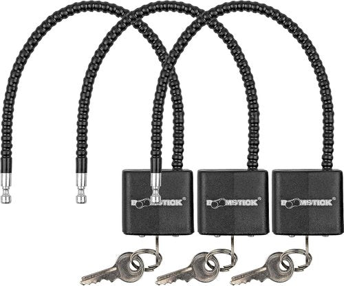 BOOMSTICK Cable Gun Lock – Keyed Alike, 9" Cable Length, 3-Pack Firearm Safety Locks