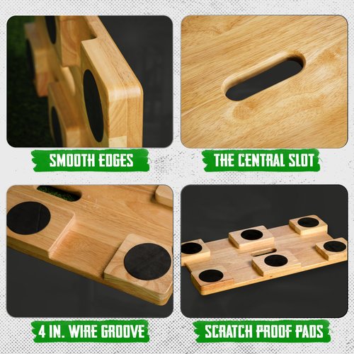 SIEUSALEVN Wood Fitness Board, Exercise Platform, Natural Color, 24"L x 12.5"W x 1.6"H, Adult
