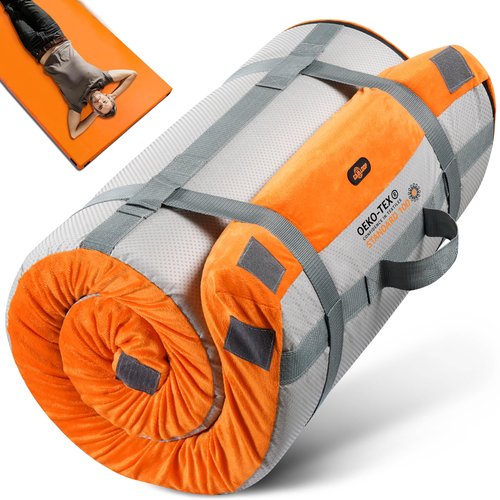 Floor GAIALOOP Memory Foam Futon Mattress Car Camping Bed Glamping Roll Up Mattress, Japanese Floor Sleeping Mat Camp Cot Mattress Pad Travel Guest Side Sleepers[Twin: 75 * 38 * 3"]
