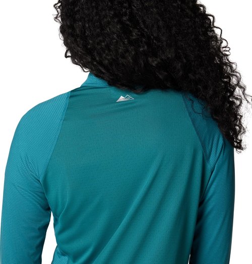 Columbia Womens W Endless Trail 1/2 Zip Mesh Long Sleeve, River Blue, Large