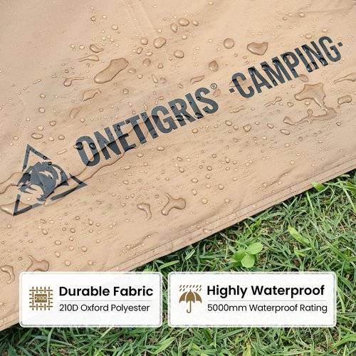 OneTigris Rock Fortress 6 Person Footprint, Ten-Sided Tent Groundsheet 5000mm Waterproof Ratings