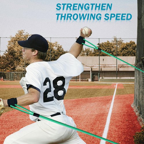 Baseball Bands for Pitching, Baseball Arm Band for Improve Arms Strength Softball Baseball Pitching Training, Baseball Training Bands for All Skill Levels (College(35lb)+Elite(50lb))